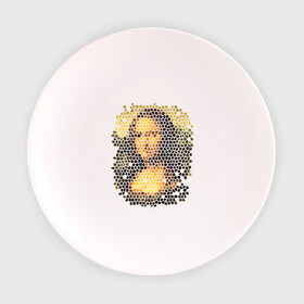 Тарелка 3D с принтом Mona Lisa в Новосибирске, фарфор | диаметр - 210 мм
диаметр для нанесения принта - 120 мм | mona lisa | леонардо да винчи | мозаика | мона лиза | фреска