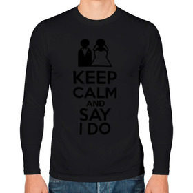 Мужской лонгслив хлопок с принтом Keep calm and say i do в Новосибирске, 100% хлопок |  | 14 | 14 февраля | keep calm and say i do | любовь | молодожены