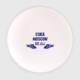 Тарелка 3D с принтом CSKA Moscow в Новосибирске, фарфор | диаметр - 210 мм
диаметр для нанесения принта - 120 мм | цска