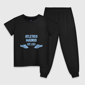 Детская пижама хлопок с принтом Atletico Madrid (Атлетико Мадрид) в Новосибирске, 100% хлопок |  брюки и футболка прямого кроя, без карманов, на брюках мягкая резинка на поясе и по низу штанин
 | atletico madrid | атлетико мадрид | спорт | футбол