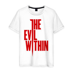 Мужская футболка хлопок с принтом The Evil Within в Новосибирске, 100% хлопок | прямой крой, круглый вырез горловины, длина до линии бедер, слегка спущенное плечо. | the evil within | зло | игры