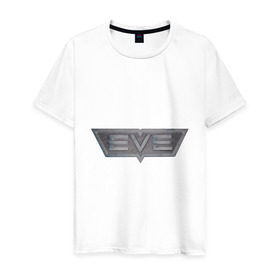 Мужская футболка хлопок с принтом EVE online в Новосибирске, 100% хлопок | прямой крой, круглый вырез горловины, длина до линии бедер, слегка спущенное плечо. | Тематика изображения на принте: eve online | игры