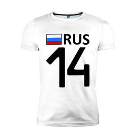 Мужская футболка премиум с принтом Республика Саха (Якутия) (14) в Новосибирске, 92% хлопок, 8% лайкра | приталенный силуэт, круглый вырез ворота, длина до линии бедра, короткий рукав | 14 | регионы россии | республика саха | якутия
