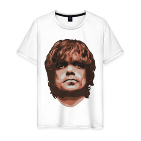 Мужская футболка хлопок с принтом Tyrion Lannister в Новосибирске, 100% хлопок | прямой крой, круглый вырез горловины, длина до линии бедер, слегка спущенное плечо. | 