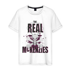 Мужская футболка хлопок с принтом The real McKenzies (брызги) в Новосибирске, 100% хлопок | прямой крой, круглый вырез горловины, длина до линии бедер, слегка спущенное плечо. | Тематика изображения на принте: 
