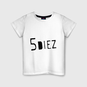 Детская футболка хлопок с принтом 5diez в Новосибирске, 100% хлопок | круглый вырез горловины, полуприлегающий силуэт, длина до линии бедер | 5diez | kubana | rok | альтернатива | кубана | подарок девушке | подарок парню | рок