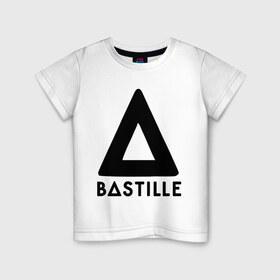 Детская футболка хлопок с принтом Bastille в Новосибирске, 100% хлопок | круглый вырез горловины, полуприлегающий силуэт, длина до линии бедер | bastille | kubana | rock | кубана | музыка | подарок | рок | треугольник