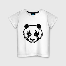 Детская футболка хлопок с принтом Харизматичная панда в Новосибирске, 100% хлопок | круглый вырез горловины, полуприлегающий силуэт, длина до линии бедер | 