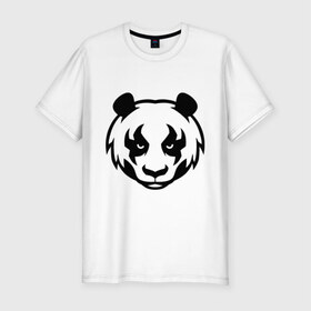Мужская футболка премиум с принтом Харизматичная панда в Новосибирске, 92% хлопок, 8% лайкра | приталенный силуэт, круглый вырез ворота, длина до линии бедра, короткий рукав | 