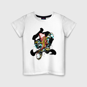 Детская футболка хлопок с принтом РЫБЫ . иероглиф в Новосибирске, 100% хлопок | круглый вырез горловины, полуприлегающий силуэт, длина до линии бедер | Тематика изображения на принте: иероглиф | иероглифы | рыбы