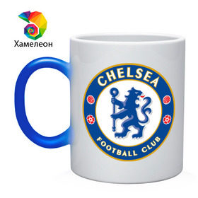 Кружка хамелеон с принтом Chelsea logo в Новосибирске, керамика | меняет цвет при нагревании, емкость 330 мл | 1905 | chelsea | chelsea logo | fc | footbal club | лого | логотип | спорт | футбол | футбольный клуб | челси