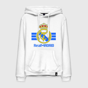 Мужская толстовка хлопок с принтом Real Madrid в Новосибирске, френч-терри, мягкий теплый начес внутри (100% хлопок) | карман-кенгуру, эластичные манжеты и нижняя кромка, капюшон с подкладом и шнурком | Тематика изображения на принте: 1902 | fc | footbal club | real madrid | лого | логотип | реал мадрид | спорт | футбол | футбольный клуб