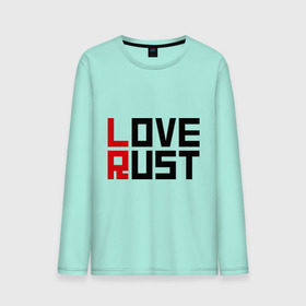 Мужской лонгслив хлопок с принтом Love Rust в Новосибирске, 100% хлопок |  | love | playrust | rust | раст