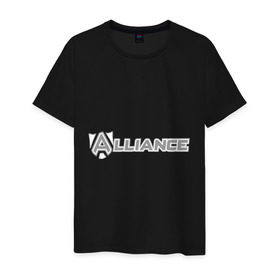 Мужская футболка хлопок с принтом Дота 2 Альянс в Новосибирске, 100% хлопок | прямой крой, круглый вырез горловины, длина до линии бедер, слегка спущенное плечо. | alliance | dota | dota2 | альянс | дота | дота2