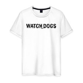 Мужская футболка хлопок с принтом Watch Dogs в Новосибирске, 100% хлопок | прямой крой, круглый вырез горловины, длина до линии бедер, слегка спущенное плечо. | watch dogs