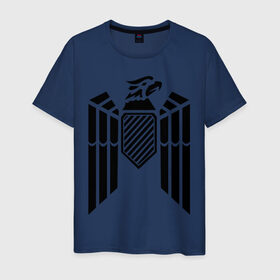 Мужская футболка хлопок с принтом Немецкий гербовый орел в Новосибирске, 100% хлопок | прямой крой, круглый вырез горловины, длина до линии бедер, слегка спущенное плечо. | геральдика | герб | орел | птица