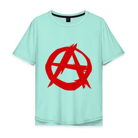 Мужская футболка хлопок Oversize с принтом Анархист в Новосибирске, 100% хлопок | свободный крой, круглый ворот, “спинка” длиннее передней части | анархия | мама