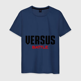 Мужская футболка хлопок с принтом Versus Battle в Новосибирске, 100% хлопок | прямой крой, круглый вырез горловины, длина до линии бедер, слегка спущенное плечо. | battle | rap | versus | батл | версус | рэп