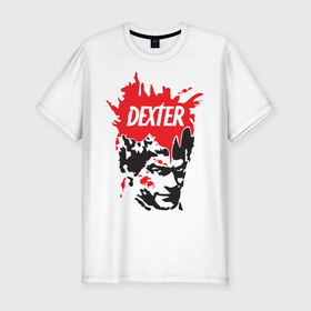 Мужская футболка премиум с принтом Сериал Декстер (Dexter) в Новосибирске, 92% хлопок, 8% лайкра | приталенный силуэт, круглый вырез ворота, длина до линии бедра, короткий рукав | 