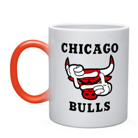 Кружка хамелеон с принтом Chicago Bulls Swag в Новосибирске, керамика | меняет цвет при нагревании, емкость 330 мл | bulls | chicago | new | swag | буллс | чикаго