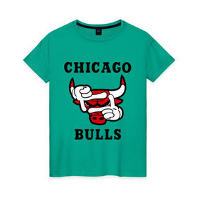 Женская футболка хлопок с принтом Chicago Bulls Swag в Новосибирске, 100% хлопок | прямой крой, круглый вырез горловины, длина до линии бедер, слегка спущенное плечо | bulls | chicago | new | swag | буллс | чикаго