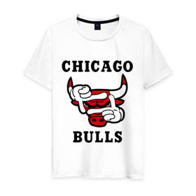 Мужская футболка хлопок с принтом Chicago Bulls Swag в Новосибирске, 100% хлопок | прямой крой, круглый вырез горловины, длина до линии бедер, слегка спущенное плечо. | Тематика изображения на принте: bulls | chicago | new | swag | буллс | чикаго