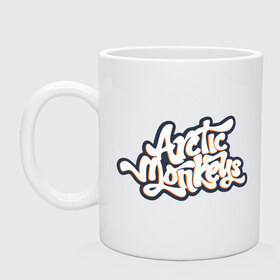Кружка с принтом Arctic monkeys logo в Новосибирске, керамика | объем — 330 мл, диаметр — 80 мм. Принт наносится на бока кружки, можно сделать два разных изображения | arctic monkeys