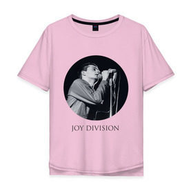 Мужская футболка хлопок Oversize с принтом Joy division круг в Новосибирске, 100% хлопок | свободный крой, круглый ворот, “спинка” длиннее передней части | Тематика изображения на принте: joy division