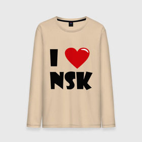 Мужской лонгслив хлопок с принтом I LOVE NSK в Новосибирске, 100% хлопок |  | Тематика изображения на принте: новосибирск | нск | россия | сибирь | я люблю.