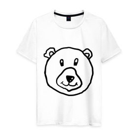 Мужская футболка хлопок с принтом Медведь в Новосибирске, 100% хлопок | прямой крой, круглый вырез горловины, длина до линии бедер, слегка спущенное плечо. | Тематика изображения на принте: русь