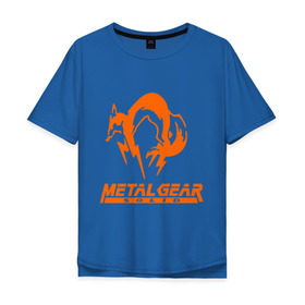Мужская футболка хлопок Oversize с принтом Metal Gear Solid Fox в Новосибирске, 100% хлопок | свободный крой, круглый ворот, “спинка” длиннее передней части | лиса
