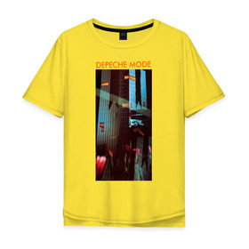 Мужская футболка хлопок Oversize с принтом DM обложка в Новосибирске, 100% хлопок | свободный крой, круглый ворот, “спинка” длиннее передней части | депеш мод | дипи шмот | меломанам