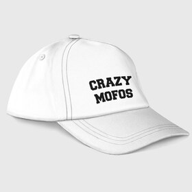 Бейсболка с принтом Crazy Mofos в Новосибирске, 100% хлопок | классический козырек, металлическая застежка-регулятор размера | Тематика изображения на принте: cm | crazy mofos | крейзи мофос