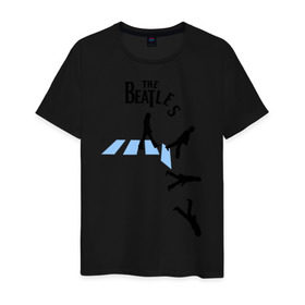 Мужская футболка хлопок с принтом The Beatles break down в Новосибирске, 100% хлопок | прямой крой, круглый вырез горловины, длина до линии бедер, слегка спущенное плечо. | beatles | break | down | битлз | группа | падение