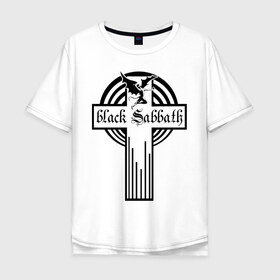 Мужская футболка хлопок Oversize с принтом Black Sabbath в Новосибирске, 100% хлопок | свободный крой, круглый ворот, “спинка” длиннее передней части | black sabbath
