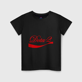 Детская футболка хлопок с принтом Dota 2 Coca cola в Новосибирске, 100% хлопок | круглый вырез горловины, полуприлегающий силуэт, длина до линии бедер | coca | cola | dota | дота | кола
