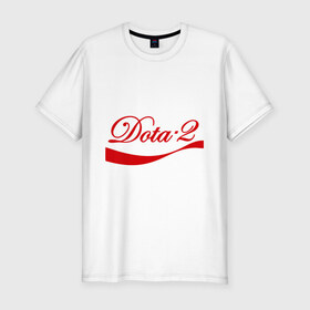 Мужская футболка премиум с принтом Dota 2 Coca cola в Новосибирске, 92% хлопок, 8% лайкра | приталенный силуэт, круглый вырез ворота, длина до линии бедра, короткий рукав | coca | cola | dota | дота | кола