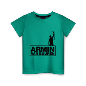 Детская футболка хлопок с принтом Armin van buuren в Новосибирске, 100% хлопок | круглый вырез горловины, полуприлегающий силуэт, длина до линии бедер | addicted | buuren | van | аrmin