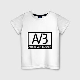 Детская футболка хлопок с принтом Armin van buuren logo в Новосибирске, 100% хлопок | круглый вырез горловины, полуприлегающий силуэт, длина до линии бедер | addicted | buuren | van | аrmin