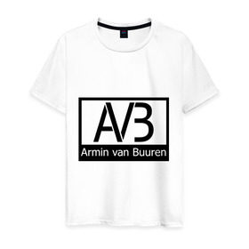 Мужская футболка хлопок с принтом Armin van buuren logo в Новосибирске, 100% хлопок | прямой крой, круглый вырез горловины, длина до линии бедер, слегка спущенное плечо. | addicted | buuren | van | аrmin