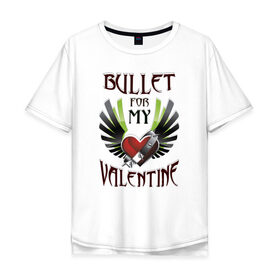 Мужская футболка хлопок Oversize с принтом Bullet for my Valentine в Новосибирске, 100% хлопок | свободный крой, круглый ворот, “спинка” длиннее передней части | bullet | for | metal | music | my | valentine