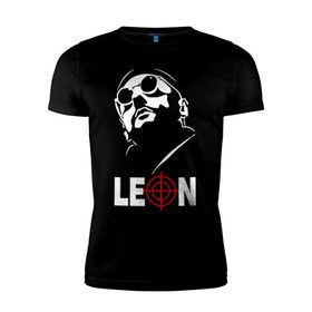 Мужская футболка премиум с принтом Leon в Новосибирске, 92% хлопок, 8% лайкра | приталенный силуэт, круглый вырез ворота, длина до линии бедра, короткий рукав | jean | leon | professional | reno | жан | леон | профессионал | рено