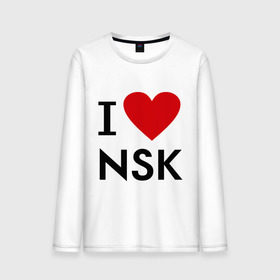 Мужской лонгслив хлопок с принтом I love NSK в Новосибирске, 100% хлопок |  | i love nsk | любовь | новосибирск | нск