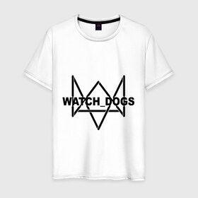 Мужская футболка хлопок с принтом Watch_Dogs в Новосибирске, 100% хлопок | прямой крой, круглый вырез горловины, длина до линии бедер, слегка спущенное плечо. | watch dogs