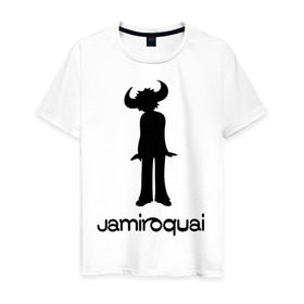 Мужская футболка хлопок с принтом Jamiroquai в Новосибирске, 100% хлопок | прямой крой, круглый вырез горловины, длина до линии бедер, слегка спущенное плечо. | funk | jamiroquai | jazz | джаз | джамирокуай | фанк