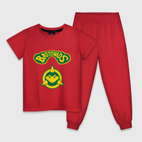 Детская пижама хлопок с принтом Боевые Жабы в Новосибирске, 100% хлопок |  брюки и футболка прямого кроя, без карманов, на брюках мягкая резинка на поясе и по низу штанин
 | battle | batttletoads | sega | toads | сега