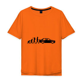 Мужская футболка хлопок Oversize с принтом Бмв эволюция в Новосибирске, 100% хлопок | свободный крой, круглый ворот, “спинка” длиннее передней части | bmw | evolution | автомобиль | бмв | развитие | эволюция