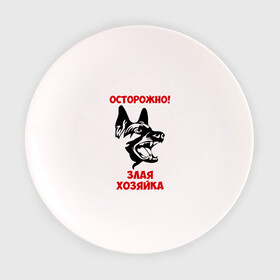 Тарелка 3D с принтом Осторожно! Злая хозяйка в Новосибирске, фарфор | диаметр - 210 мм
диаметр для нанесения принта - 120 мм | голова | злая | овчарка | осторожно | собака | хозяйка