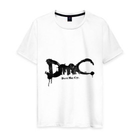 Мужская футболка хлопок с принтом Эмблема Devil May Cry в Новосибирске, 100% хлопок | прямой крой, круглый вырез горловины, длина до линии бедер, слегка спущенное плечо. | dmc | данте