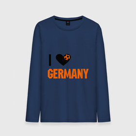Мужской лонгслив хлопок с принтом I love Germany в Новосибирске, 100% хлопок |  | deutsch | football | germany | heart | love | германия | люблю | мяч | сердце | футбол